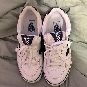 Vans White and Blue Athletic Shoes